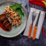 Angerichteter Teller mit Bulgur Salat. Foodista-Hannover Rezept