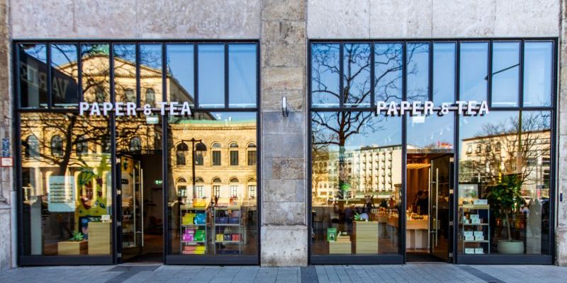 Paper & Tea Store Hannover Eingangsfront
