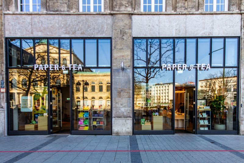 Paper & Tea Store Hannover Eingangsfront