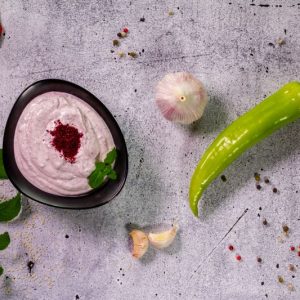 Schale mit Joghurt-Dip nach orientalischer Art. Foodista-Hannover Rezept